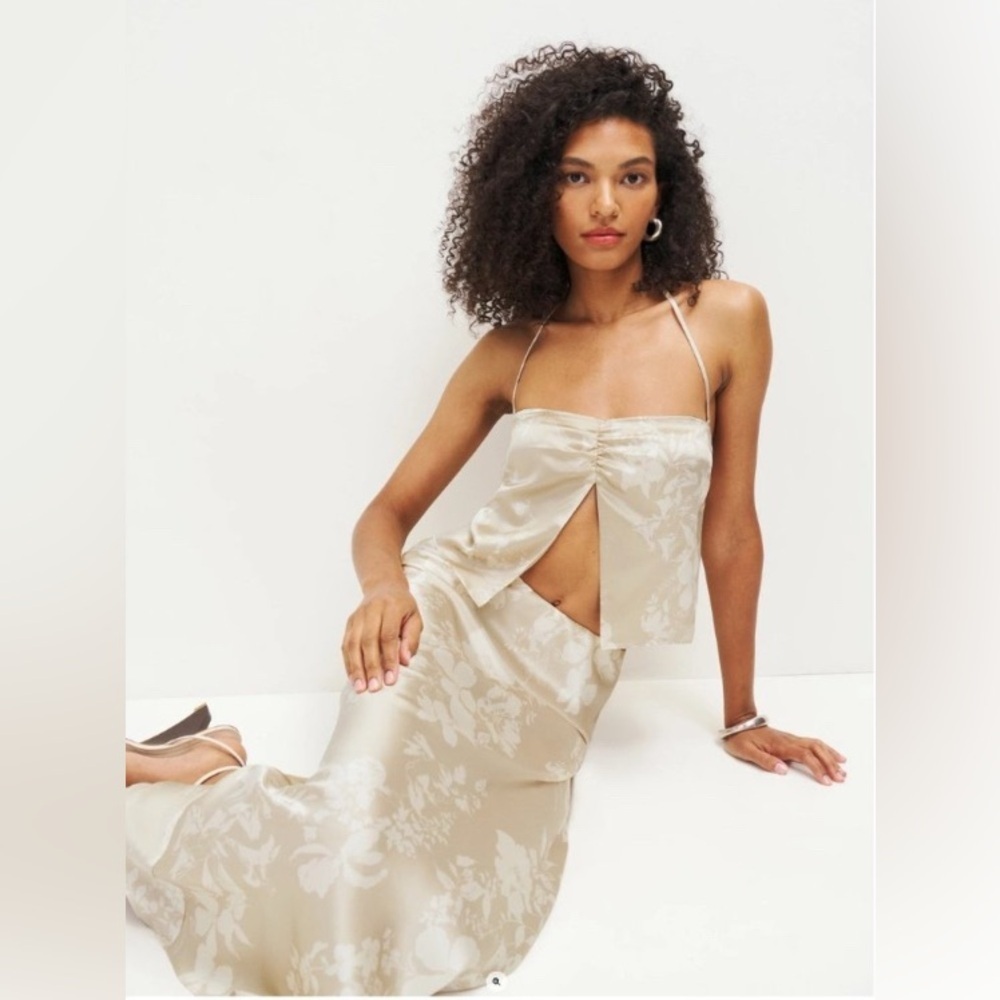 New Reformation Beba Silk Two Pieces Set - Picture 2 of 15